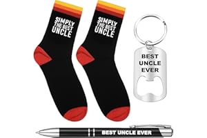 Tenare Auntie Socks Christmas Birthday Uncle Bestie Keyring Amazing Grandma Keychain Nana Presents Grandad Xmas Socks Thank You Pen from Niece Nephew Friend Presents