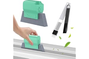 IDEEBO Brosse de Nettoyage pour Fentes et rainures de Portes et fenêtres, Nettoyeur Rail Baie vitrée, Brosses à rainures pour fenêtres