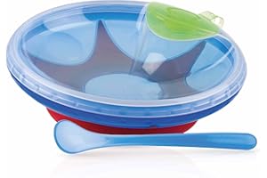 NUBY Nûby ID5342BLUE Warmhalteteller mit Saugfuß, blau