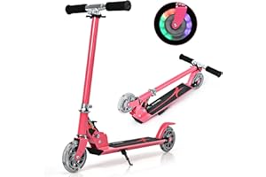 ‎COSTWAY COSTWAY Kinder Roller mit LED Rädern, Kinder Scooter ab 4 Jahre, Cityroller höhenverstellbar, Kinder Kickscooter Tretroller für Junge und Mädchen