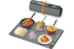 iTRUSOU Bandeja de Calentamiento Eléctrico, Bandeja Calienta Platos para Calentar Alimentos, Calentador de Comida con Material Nano Silicona para Familia, Fiestas, Eventos, Oficina