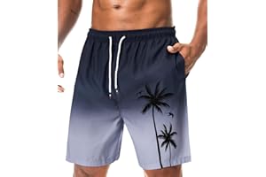 Danfiki Bañador Hombre Shorts de Baño para Natación Secado Rápido Hidrófugo Surferos con Forrado Hawaianos Vacaciones