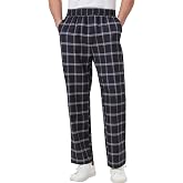 Nanxson Men's Black Chef Pants Professional Chef Uniform Elastic Waist Elastic Stripes Checkboard Pants | Pantal&oacute;n de Camarer