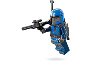 BRICK FLIP Lego Star Wars : Ensemble de Figurines Mandalorien avec Grand Blaster et Sac à Dos de Fusée - Alternative au Pack de Bataille