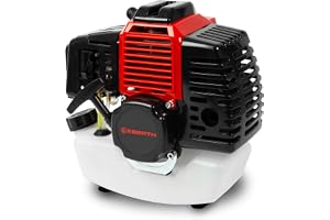 EBERTH 3 hk / 2,21 kW bensinmotor 2-takts, 52 cc cylindervolym, luftkylning, dragstart, reservmotor för röjsågar, gräsklippare, häcksaxar, 1,2 l tank, fästavstånd 71 x 71 mm