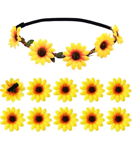 Ldabrye Cerchietto per capelli a forma di girasole, stile