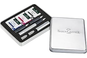 Faber-Castell 201629 Grip 2011 - Juego de caligrafía, color plateado