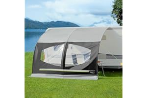 BERGER Sigma Vorzelt Auto 335 x 220 cm| Wasserabweisendes Busvorzelt | Sonnensegel, Sonnenvordach, Windschutz für Auto/Wohnwagen, Flexible Markise für Camping