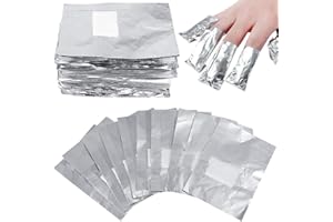 SWKJ 100 PCS Set Foil Nail Wraps Remover Aluminium Gel Polish Remover Nail Art Soak off Acrylic Removal for Nail Polishing Removing