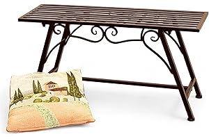 DANDIBO San Marco Gartenbank Wetterfest Metall - 83 cm Sitzbank mit Ornamenten Cucciu S - Robuste Eisenbank im Antik-Design Ideal für Garten, Terrasse & Balkon