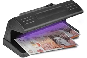 Albert Austin Counterfeit Money Detector Note Checker UV LED Light Fake Counterfeit Money Detector for All Businesses 4 Watt Long-Life Bulb Plug Detect Fake Prop Notes Authenticity Money Checker