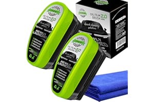 KOLGEIKJ 150 Ml Oil Film Cleaning Brush, 2 Autoglas-öLfilmreiniger Auto, Schnefie Scheibenreiniger, Oil Film Remover For Car, Glass Cleaning Board, Ölfilm-Entferner für Windschutzscheiben Autoscheiben