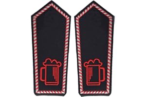 ‎FEUER1 Dienstgrad-Schulterklappen NRW Spezial mit Klett: Obergetränkewart (rot/silber)