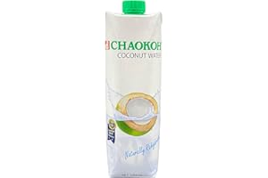 Chaokoh Kokosnusswasser, 100% natürliches Kokoswasser aus Thailand, 12 Tetra Packs a 1L, 12 Liter (12 x 1 L)
