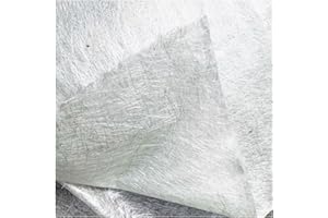 MFLCBK Fibra de Vidrio Mat 300g/m² Alfombrilla de Fibra de Vidrio, Tejido de Fibra de Vidrio para Resinas de Poliéster, Superficies y Refuerzos Reparaciones (1x30m)