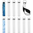Grevosea 10 Pieces Sublimation Keychain Blanks, Sublimation Blanks Wristlet Keychain Heat Press Transfer Blank Neoprene Wristlet Keychain Wrist Lanyard for Women Girls DIY Keychains