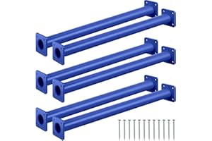 DUNZY Set of 6 Monkey Bars Ladder Rungs Playground Sets for Backyards Steel Swing Set Accessories Playground Equipment Outdoor Climbing Kits for Children Outdoor Indoor Playroom Supplies (Blue,16.5 Inch)