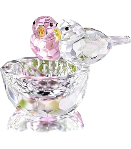 H&D Hyaline&Dora H&D Kristalroos ornament in glazen koepel glazen bloem figuren dame cadeau (rood
