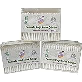 Lux Cotton Paper Ear Stick, 3 Packs, Total 600 Pieces