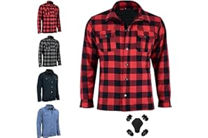 Vaster Moto Motorradhemd für Herren, hergestellt mit Kevlar-Futter, verstärkte Motorradjacke, abnehmbare Protektoren, CE (EN 17092-3:2020)