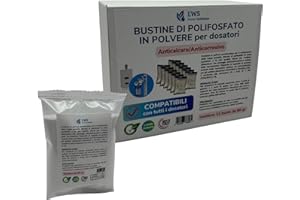 EWS WATER SOLUTIONS EWS® | 12 RICARICHE IN BUSTINE DA 80 g. DI POLIFOSFATI IN POLVERE PER CALDAIE, SALE POLIFOSFATO ANTICALCARE ANTICORROSIVO Compatibile anche con Cillit immuno 55 M-H