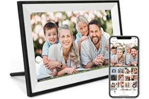 ANNA BELLA Digitaler Bilderrahmen 10.1 Zoll WLAN Digitale Bilderrahmen IPS HD Touchscreen Smart Cloud Fotorahmen, Auto-Rotate, einfache Einrichtung zum Teilen von Fotos oder Videos aus der Ferne über die AiMOR