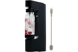 Twenty39 qarbo LUXE Premium Metal Sparkling Water Maker Machine with CO2 Cylinder (Black)