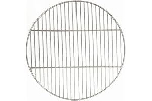 Eivdru 33 cm Griglia per barbecue rotonda in acciaio inox accessori per griglia, griglia, barbecue, barbecue, accessori per barbecue, facile da pulire