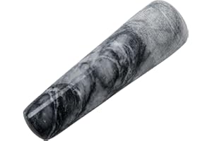 SIPARUI Marble Replacement Pestle 5.3inch Only Polished Stone Pestle (Mortar is not Included) (Light Gray Black)