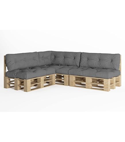 chilly pilley Papasan Rond fauteuilkussen Tuinfauteuilkussen Gewatteerd zitkussen met lussen (50cm, Crème