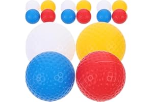 Kisangel Plastic Practice Golf Balls, 16Pcs Professional Training Ball Practicing Small Golfing Small Training -resistant Golfing Pp Nonporous for Kids