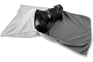LENS-AID Panno Protettivo in Microfibra per Fotocamere e Obiettivi – Custodia Morbida e Pieghevole per Reflex, Mirrorless e Accessori Fotografici – Ideale per Viaggi e Protezione Antigraffio
