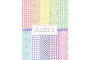 Pastel Gingham Scrapbook Paper: Decorative Craft Pages For Card Making and DIY Projects - Double Sided Sheets