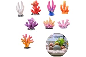 Bekecidi 8 Pezzi Mini Corallo Decorazione per Acquario, Corallo Artificiale Colorato in Resina per Decorazioni per Acquario Ornamenti per Acquario
