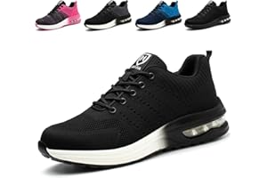 Hitopteu Sicherheitsschuhe Herren Arbeitsschuhe Damen Leicht Sportlich Arbeitsturnschuhe mit Stahlkappe rutschfest Atmungsaktiv Gr.35-46