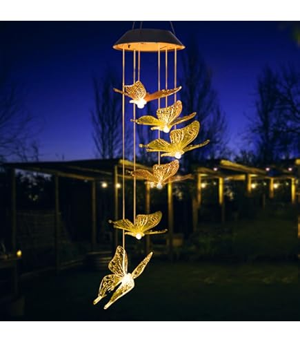 ZVO Zonne-windklokken Met Maanster – Waterdichte LED Buitenverlichting, Automatische Tuindecoratie Voor Terras & Balkon