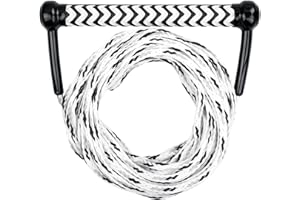 Mesle Combo Corde pour Wakeboard et Ski Nautique, poignée Douce EVA, Flottante, Longueur de la Corde de Traction avec haltère 18,3 m, INCL. Rope Keeper