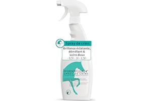 PFERDEPFLEGE24 - Spray de crins pour chevaux en quantité de 0,5l, 1l & 2,5l - Brillance éclatante, démêlant & soins doux - Accessoires de cheval & Soins de cheval