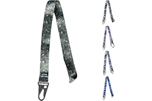 FFIVE - Lanyard camuflaje militar digital - colgar cuello llaves telefono movil tarjeta identificacion cartera poliester (BOSQUE)