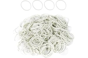 ZYDYRX 300 Pezzi Elastico Gomma Bianco Elastici 38 mm Elastici Lavoro Elastico Gomma Naturale Larghezza 1.4 mm Elastici Capelli Fionde Biglietti Materiale Ufficio