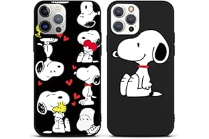 nurkorki [2 pezzi Cover per Apple iPhone 15 PLUS 6.7", Snoopy Custodia Morbide Silicone Cute Cartone Animato Disegni Protettivo Opaco TPU Bumper Sottile Case Custodie per iPhone 15 PLUS
