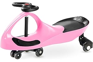 TWISTCAR Kids-Car, Auto mit Antrieb durch Lenkbewegung, Gummiräder, für Kinder ab 3 Jahren, Farbe: Pink