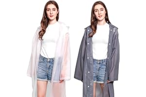 Mitening 2 Stück Regenponcho Herren Damen Wasserdicht Regencape Festival Regenjacke Regenmantel Poncho Fahrrad Regenkleidung Regenschutz Regen Zubehör für Wandern Camping Radfahren Reisen