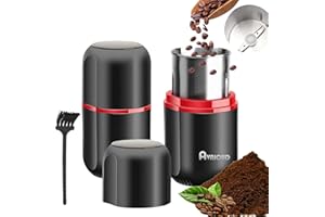 WAVATA macina caffe' elettrico - Macinacaffè capacità 120 g macina spezie per noci spezie cereali peperoni 150 W mulino elettrico con spazzola nero