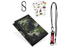 POPAPIE Portafoglio Sottile Portafoglio Ragazzo Portafogli Mimetico Portafogli Ragazzo Portamonete per Ragazzi Portafoglio Portacarte da Viaggio per Bambini Ragazzo