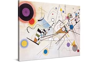 PICANOVA – Wassily Kandinsky – Composition VIII 80x60cm – Photo sur Toile – Impression sur Toile Haut de Gamme – Image sur Toile pour Décoration Murale Moderne – La Collection Art Classique