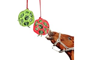 VAILEAL Hanging Feeding Ball Toy for Horse: 2 Pcs Horse Treat Ball Hanging Feeding Toy, Horse Treat Ball Hay Feeding Toy, Stable Hanging Hay Feeding for Horse Goat Sheep Relieve Stress