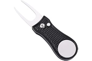 Mile High Life Divot Tool Pieghevole in Metallo Dotato di Pulsante e Marcatore Pallina da Golf Magnetico