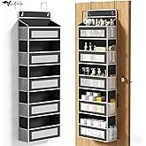 Valkyrie Kapı Arkası Organizer 5 Cepli Askılı Dolap D&uuml;zenleyici &Ccedil;ok Ama&ccedil;lı Kapı Arkası Raf 20kg Taşıma Siyah