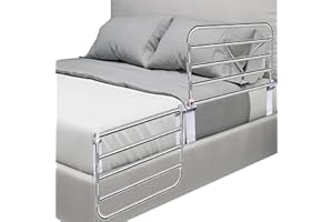 Yopyuenn Bettgitter Rausfallschutz Senioren 90cm, Faltbare Tragbare Sicherheits Bettschutzgitter, Verstellbarer Aufstehhilfe Bett Klappbar Bettgeländer Heimpflege Unterstützen, Pflegebett Behinderte